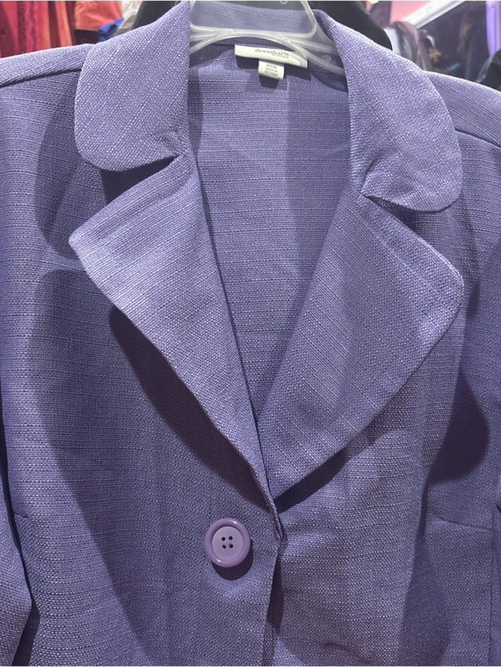 Dress Barn Lavender Textured Single-Button Blazer